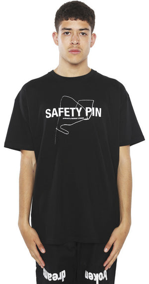SAFETY PIN T-SHIRT (BLACK)