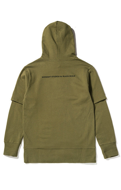 BLVCK MIDNIGHT PULLOVER HOODIE (OLIVE)