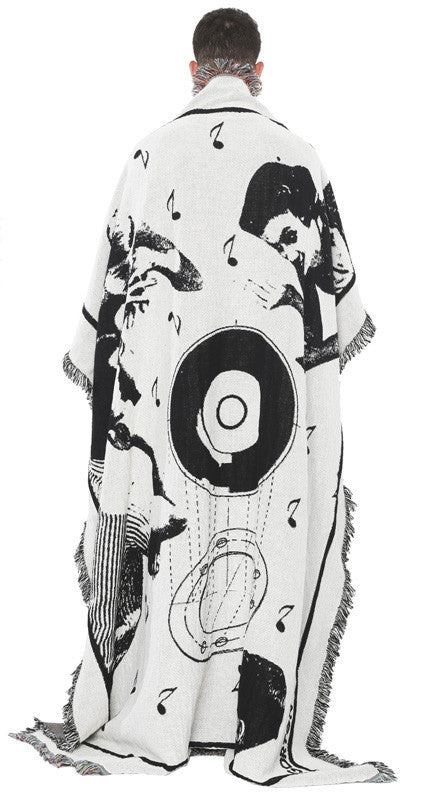 COLLAGE WOVEN BLANKET (WHITE)