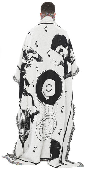 COLLAGE WOVEN BLANKET (WHITE)